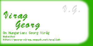 virag georg business card